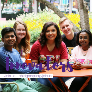 Phi Sigma Pi Recruitment poster.