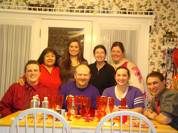 SAAC Members at Momma J's house for Valentine's Day Themed Social Event